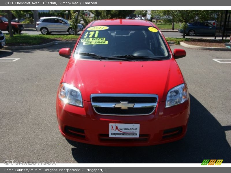 Victory Red / Charcoal 2011 Chevrolet Aveo LT Sedan