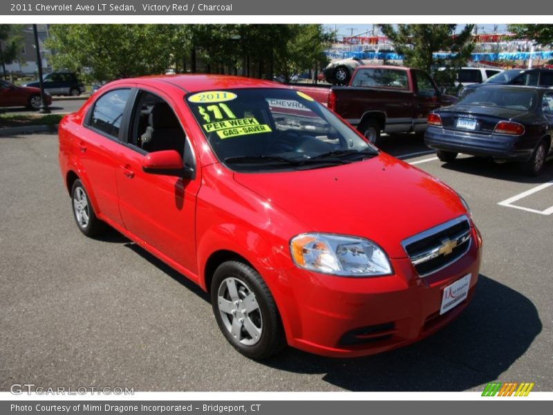 Victory Red / Charcoal 2011 Chevrolet Aveo LT Sedan