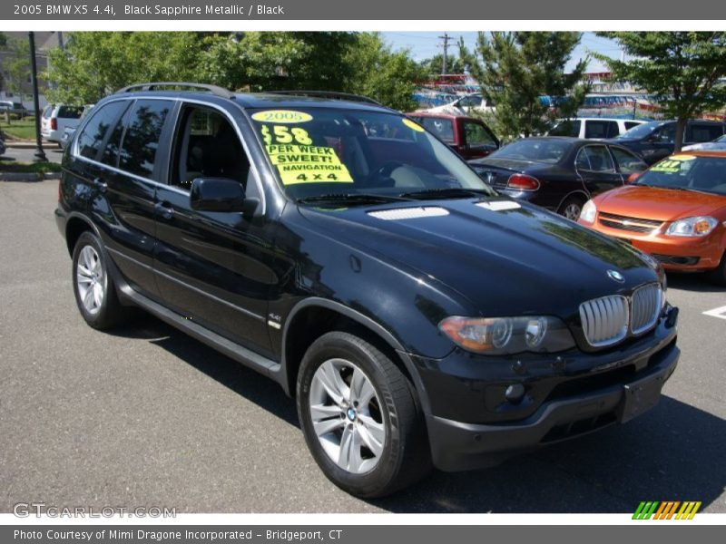 Black Sapphire Metallic / Black 2005 BMW X5 4.4i