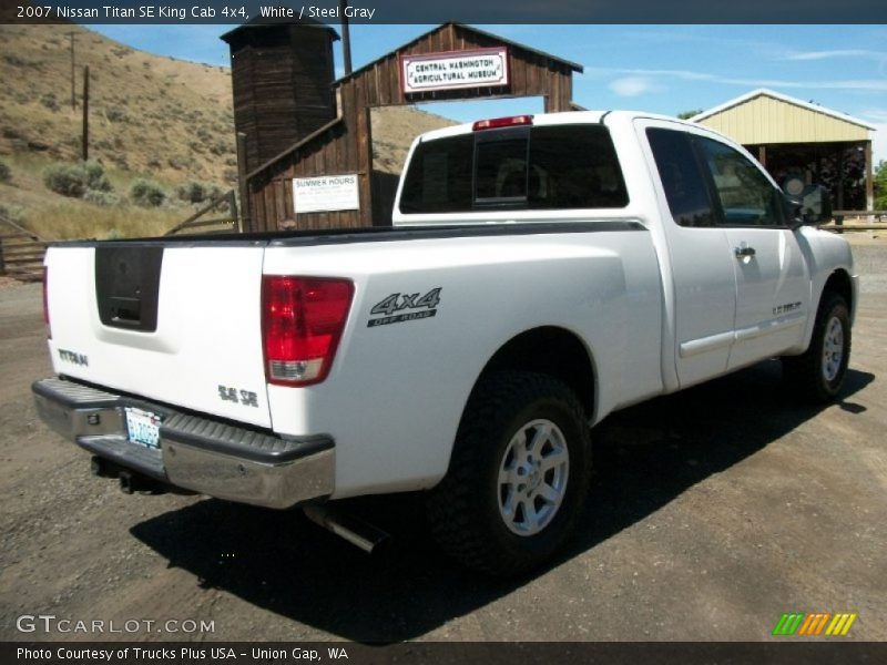 White / Steel Gray 2007 Nissan Titan SE King Cab 4x4