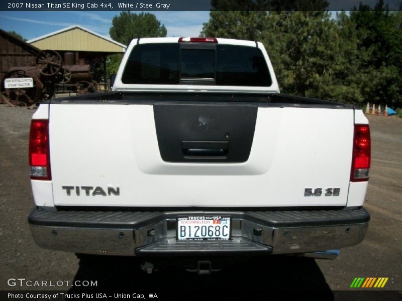 White / Steel Gray 2007 Nissan Titan SE King Cab 4x4