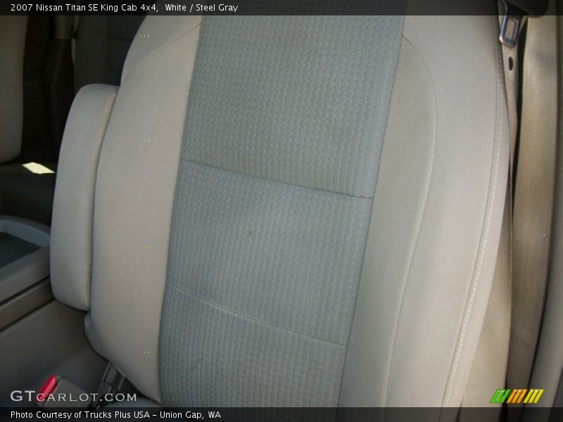 White / Steel Gray 2007 Nissan Titan SE King Cab 4x4