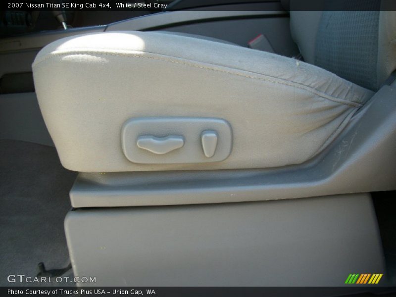 White / Steel Gray 2007 Nissan Titan SE King Cab 4x4