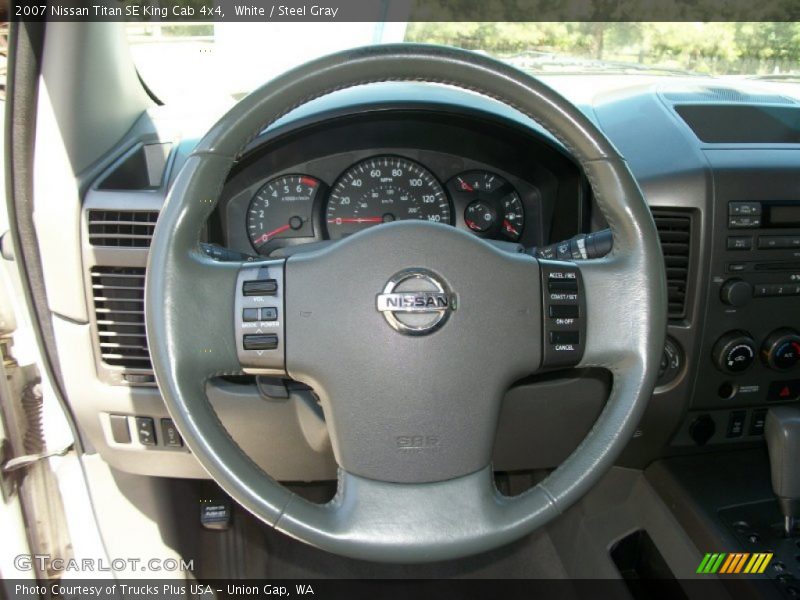White / Steel Gray 2007 Nissan Titan SE King Cab 4x4
