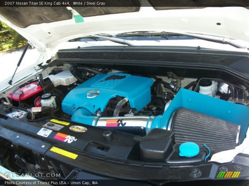 White / Steel Gray 2007 Nissan Titan SE King Cab 4x4