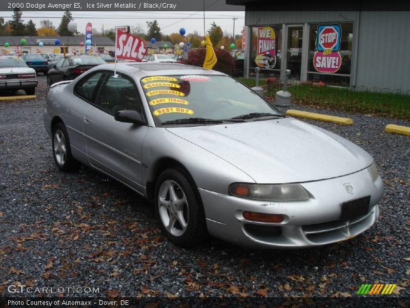 Ice Silver Metallic / Black/Gray 2000 Dodge Avenger ES
