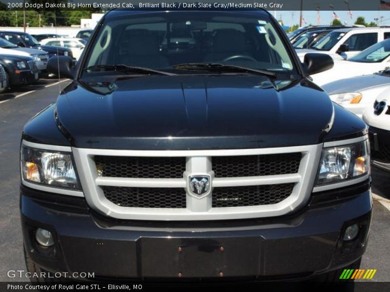 Brilliant Black / Dark Slate Gray/Medium Slate Gray 2008 Dodge Dakota Big Horn Extended Cab