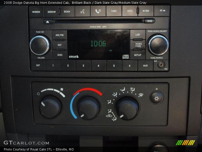 Brilliant Black / Dark Slate Gray/Medium Slate Gray 2008 Dodge Dakota Big Horn Extended Cab