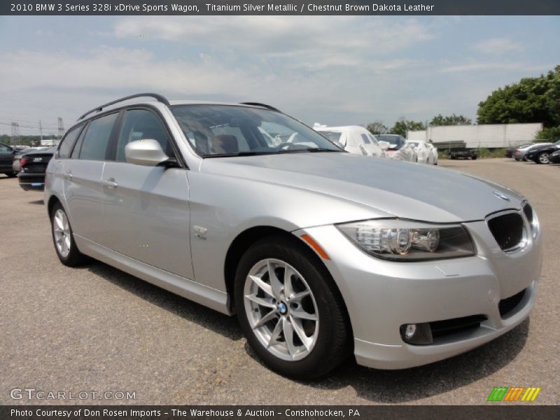 Titanium Silver Metallic / Chestnut Brown Dakota Leather 2010 BMW 3 Series 328i xDrive Sports Wagon