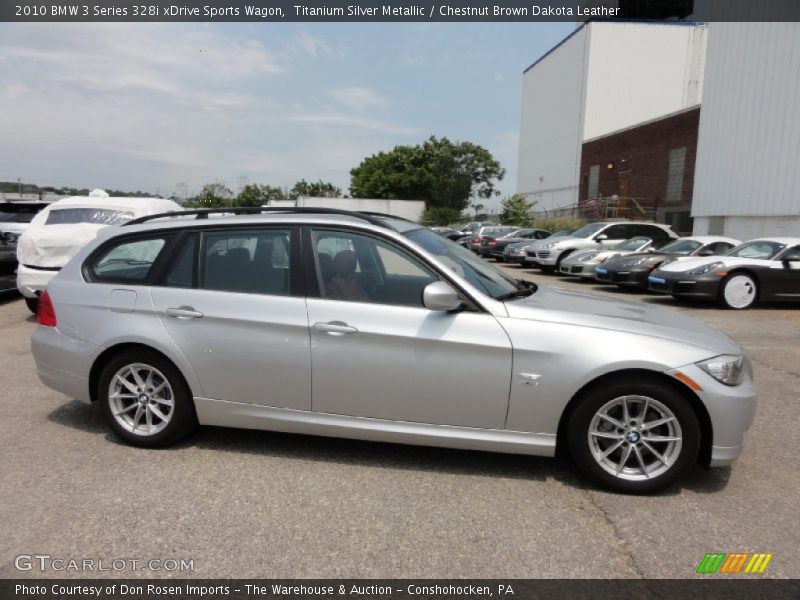 Titanium Silver Metallic / Chestnut Brown Dakota Leather 2010 BMW 3 Series 328i xDrive Sports Wagon