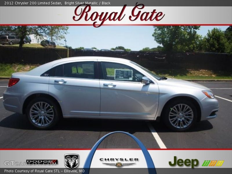 Bright Silver Metallic / Black 2012 Chrysler 200 Limited Sedan