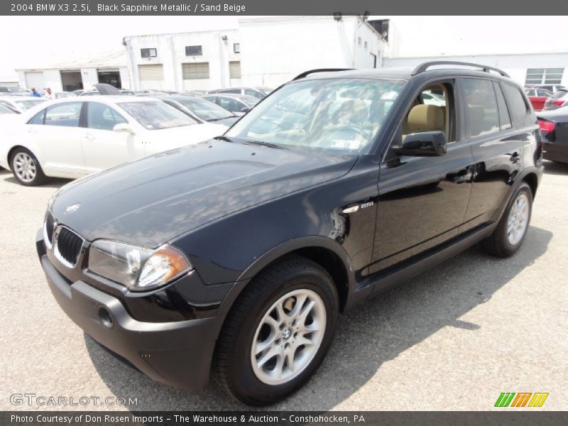 Black Sapphire Metallic / Sand Beige 2004 BMW X3 2.5i