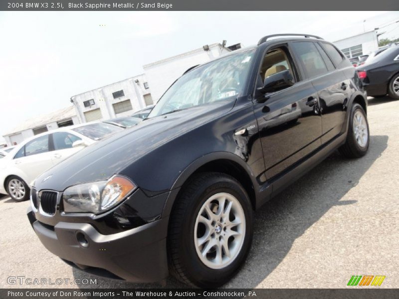 Black Sapphire Metallic / Sand Beige 2004 BMW X3 2.5i