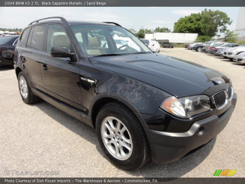 Black Sapphire Metallic / Sand Beige 2004 BMW X3 2.5i