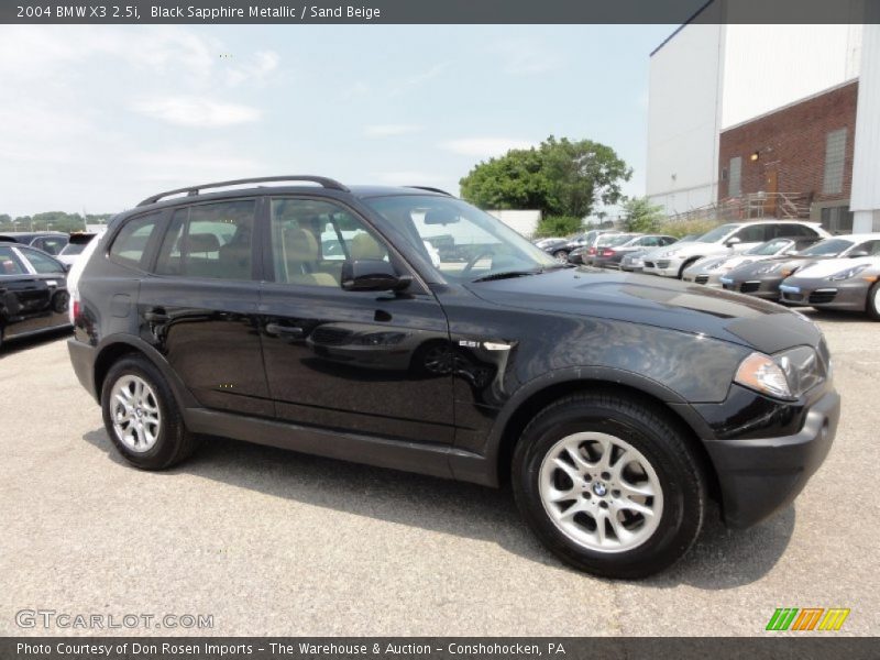 Black Sapphire Metallic / Sand Beige 2004 BMW X3 2.5i