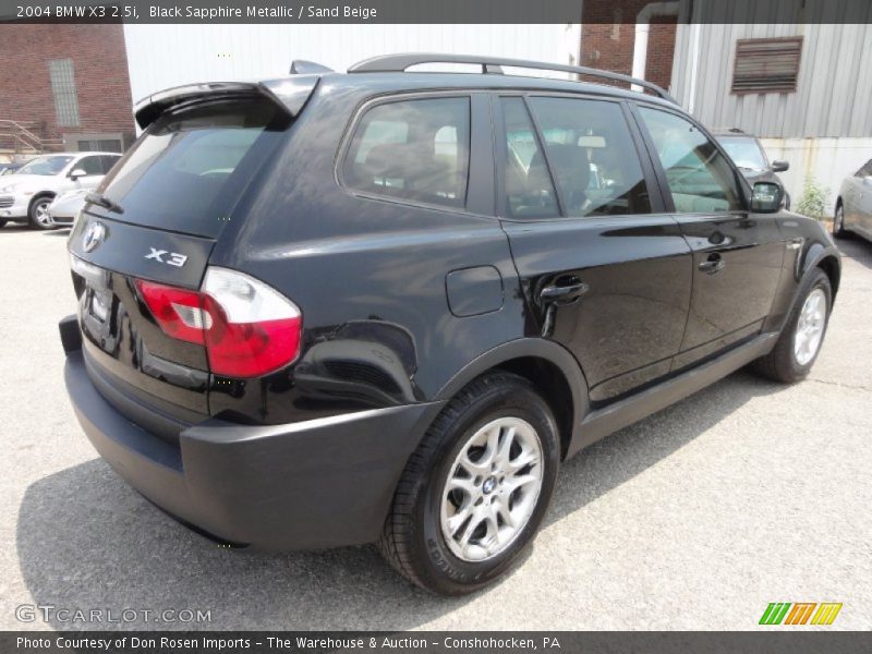 Black Sapphire Metallic / Sand Beige 2004 BMW X3 2.5i