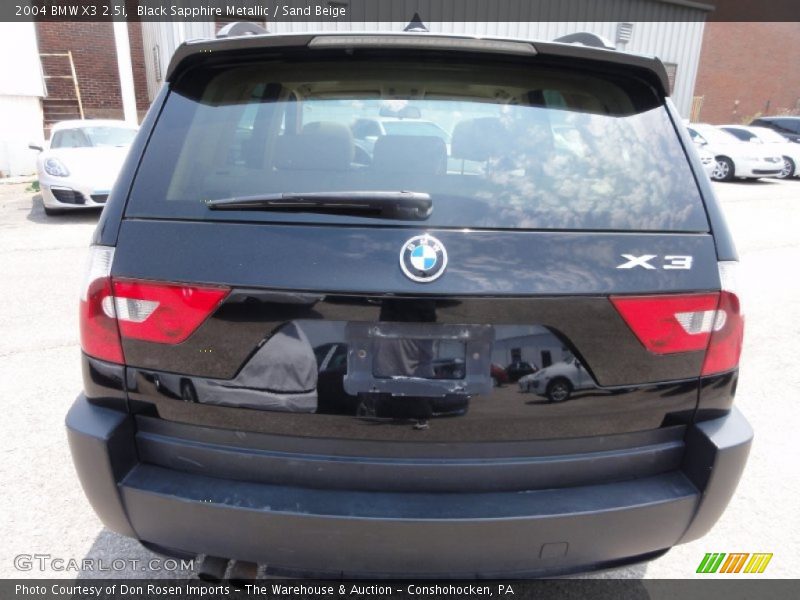 Black Sapphire Metallic / Sand Beige 2004 BMW X3 2.5i