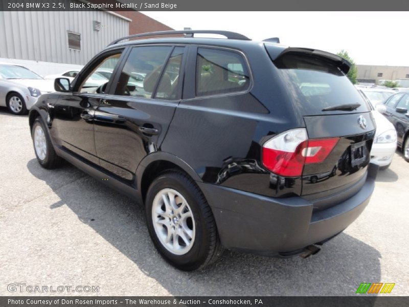 Black Sapphire Metallic / Sand Beige 2004 BMW X3 2.5i