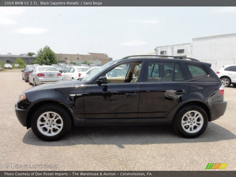 Black Sapphire Metallic / Sand Beige 2004 BMW X3 2.5i