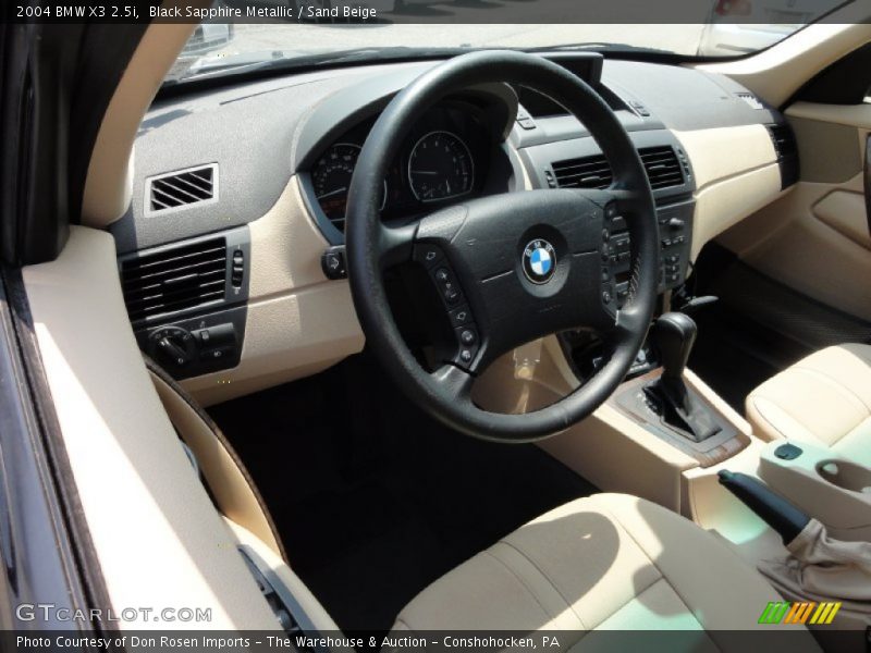Black Sapphire Metallic / Sand Beige 2004 BMW X3 2.5i