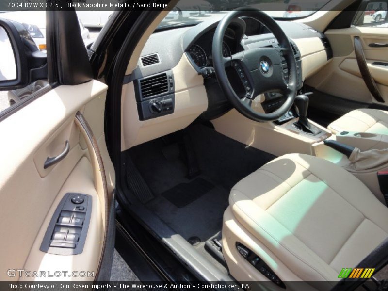 Black Sapphire Metallic / Sand Beige 2004 BMW X3 2.5i
