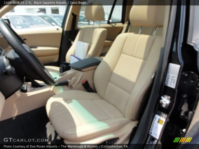 Black Sapphire Metallic / Sand Beige 2004 BMW X3 2.5i