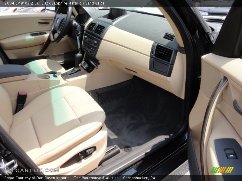 Black Sapphire Metallic / Sand Beige 2004 BMW X3 2.5i