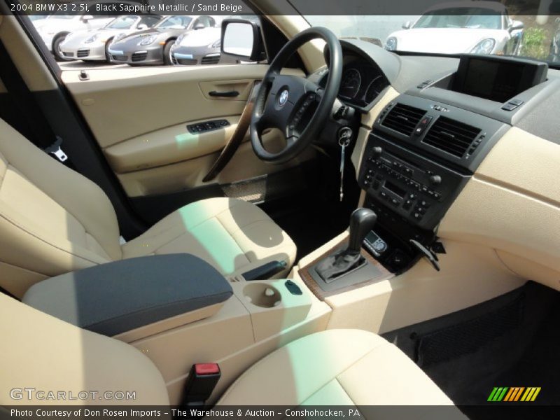 Black Sapphire Metallic / Sand Beige 2004 BMW X3 2.5i