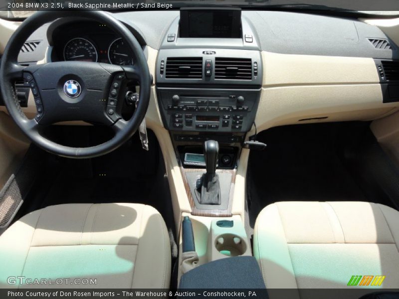 Black Sapphire Metallic / Sand Beige 2004 BMW X3 2.5i