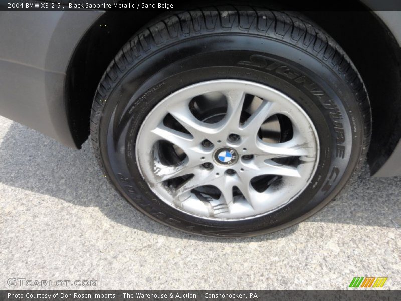 Black Sapphire Metallic / Sand Beige 2004 BMW X3 2.5i