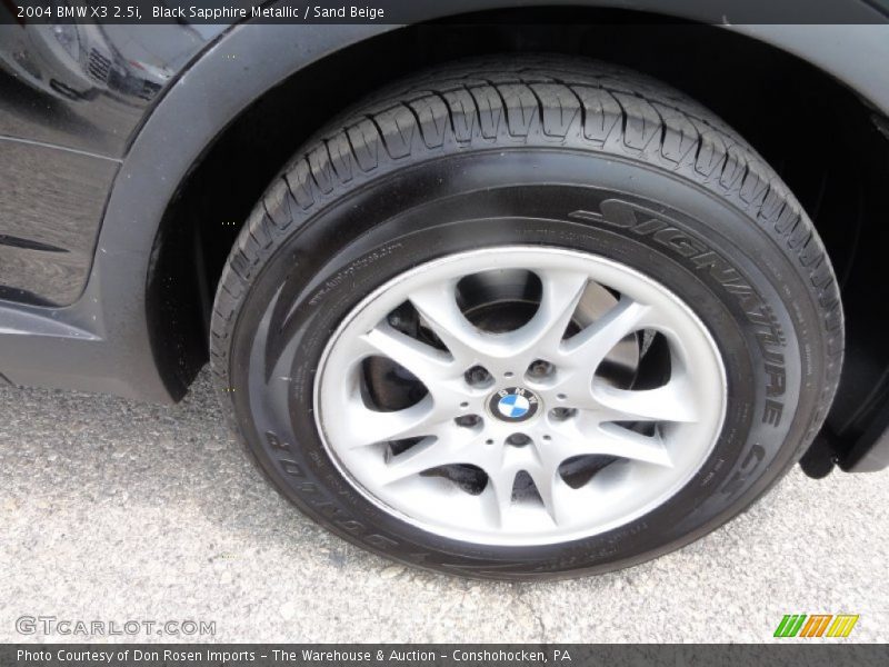 Black Sapphire Metallic / Sand Beige 2004 BMW X3 2.5i