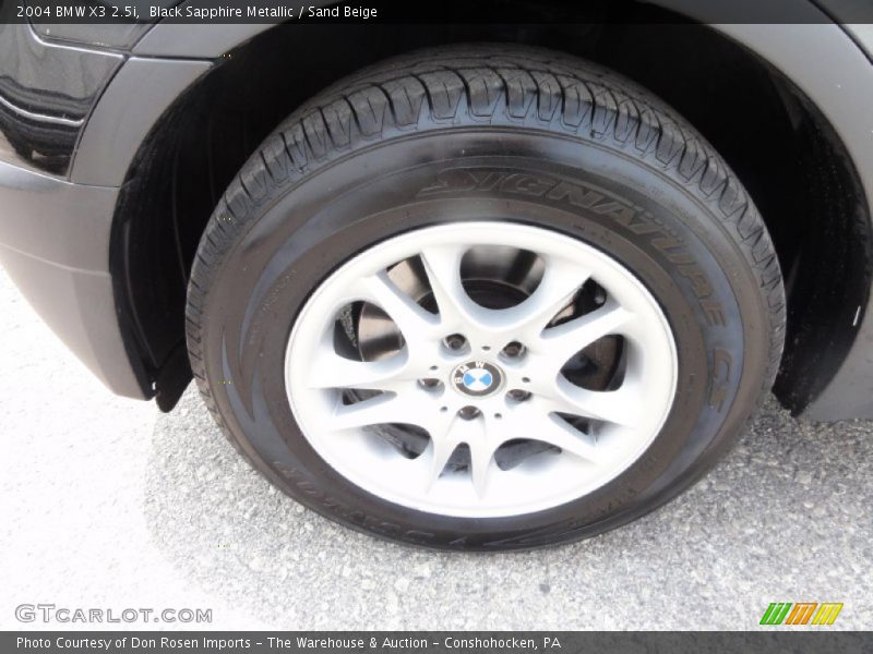 Black Sapphire Metallic / Sand Beige 2004 BMW X3 2.5i