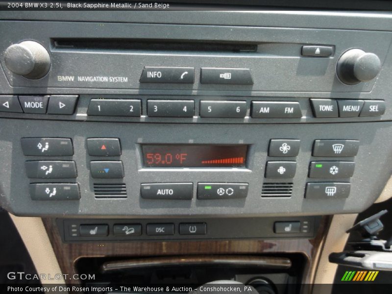 Black Sapphire Metallic / Sand Beige 2004 BMW X3 2.5i