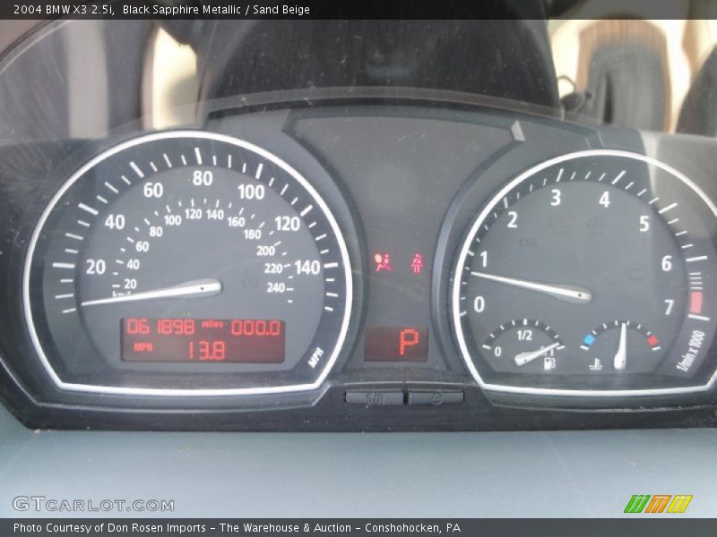Black Sapphire Metallic / Sand Beige 2004 BMW X3 2.5i