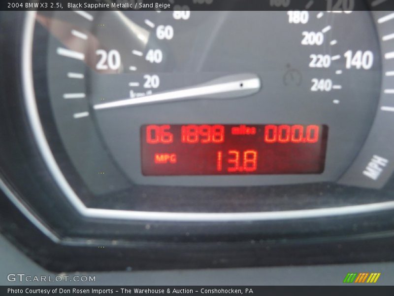 Black Sapphire Metallic / Sand Beige 2004 BMW X3 2.5i