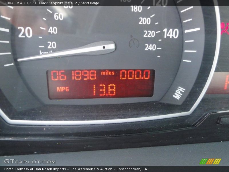Black Sapphire Metallic / Sand Beige 2004 BMW X3 2.5i