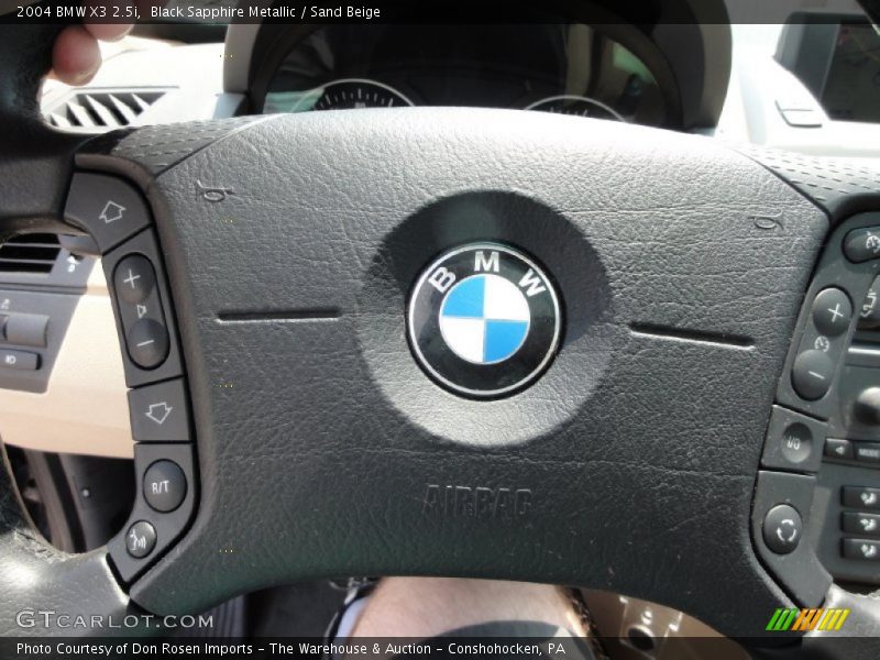 Black Sapphire Metallic / Sand Beige 2004 BMW X3 2.5i