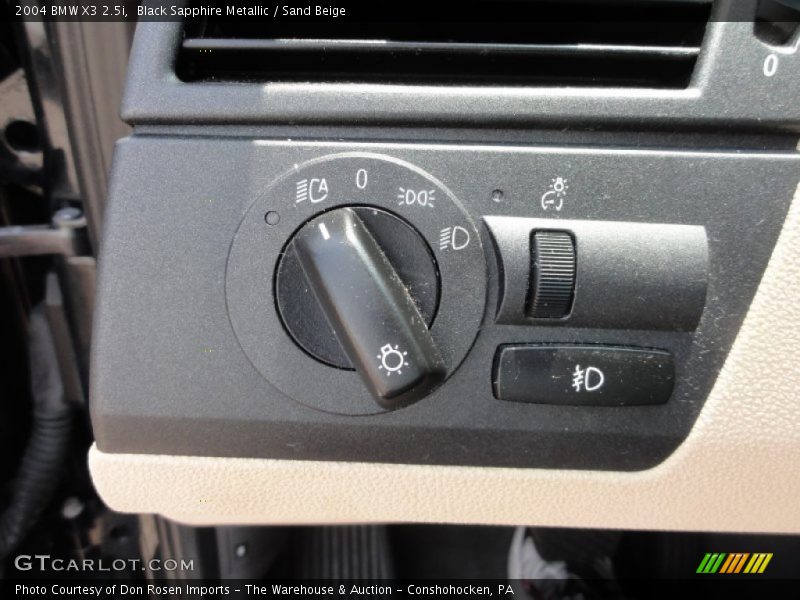 Black Sapphire Metallic / Sand Beige 2004 BMW X3 2.5i