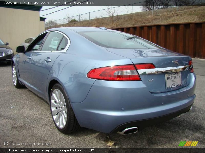 Azure Blue Metallic / Dove/Charcoal 2009 Jaguar XF Luxury