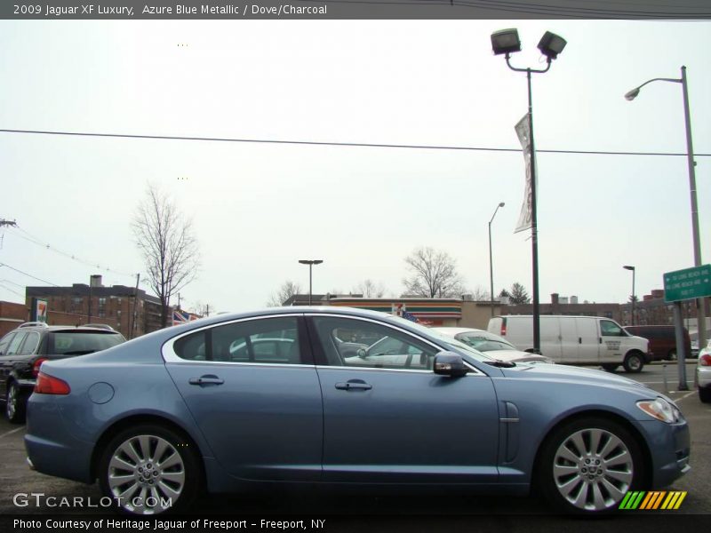 Azure Blue Metallic / Dove/Charcoal 2009 Jaguar XF Luxury