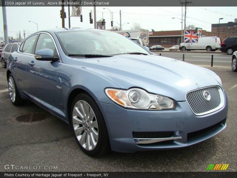 Azure Blue Metallic / Dove/Charcoal 2009 Jaguar XF Luxury