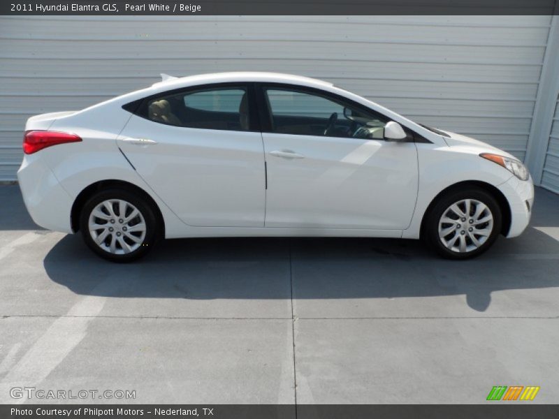 Pearl White / Beige 2011 Hyundai Elantra GLS