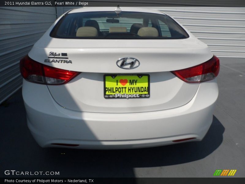 Pearl White / Beige 2011 Hyundai Elantra GLS