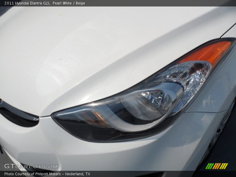 Pearl White / Beige 2011 Hyundai Elantra GLS