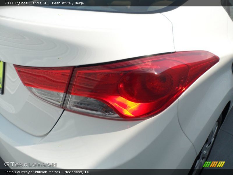 Pearl White / Beige 2011 Hyundai Elantra GLS