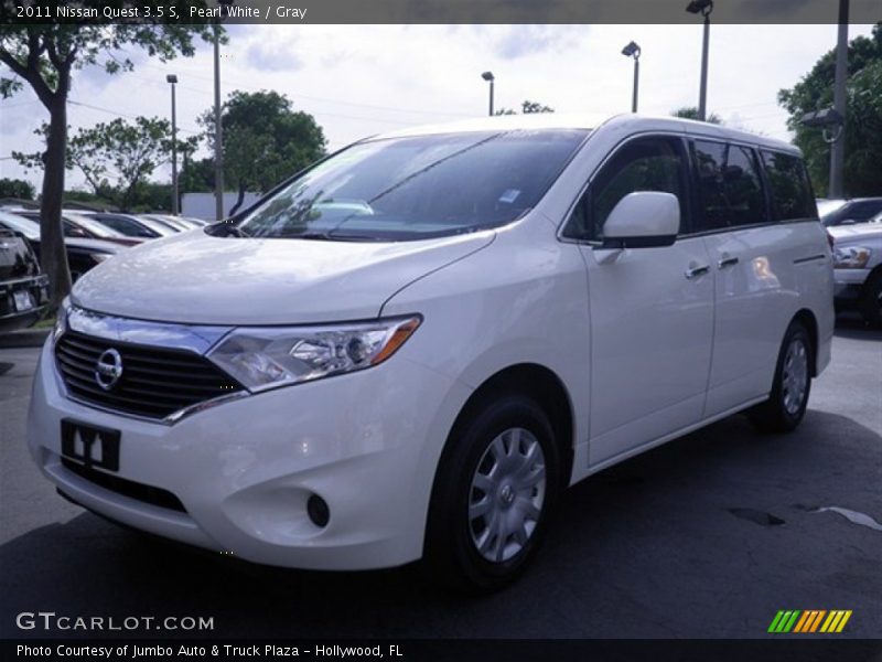 Pearl White / Gray 2011 Nissan Quest 3.5 S