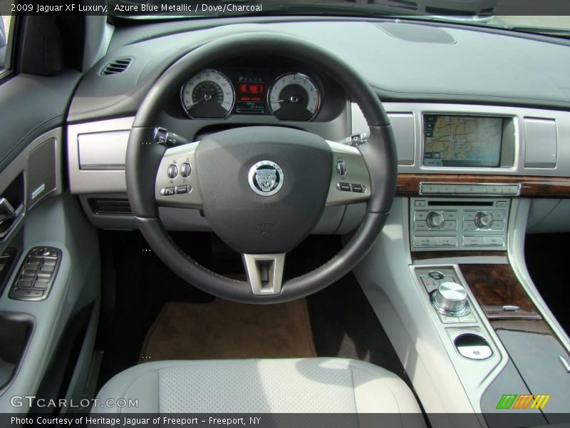 Azure Blue Metallic / Dove/Charcoal 2009 Jaguar XF Luxury