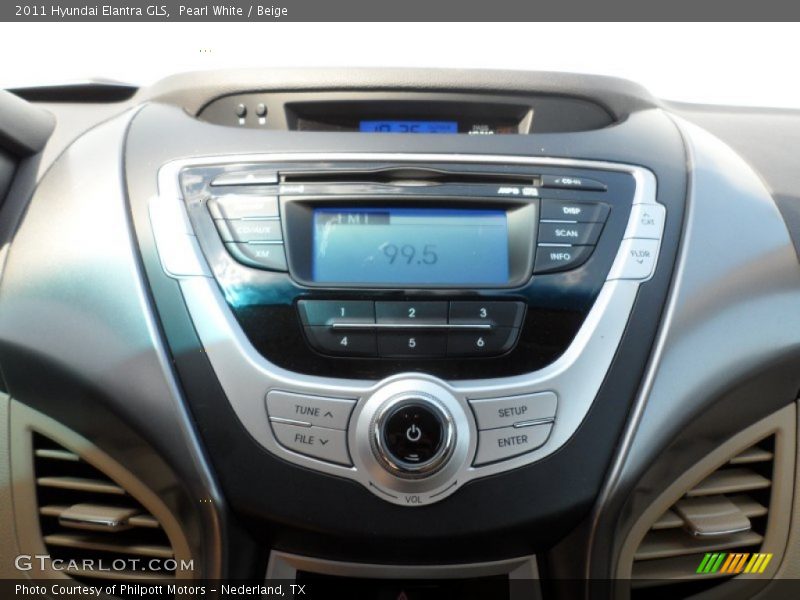 Pearl White / Beige 2011 Hyundai Elantra GLS