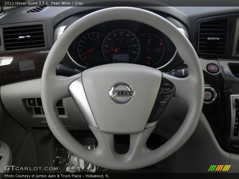 Pearl White / Gray 2011 Nissan Quest 3.5 S