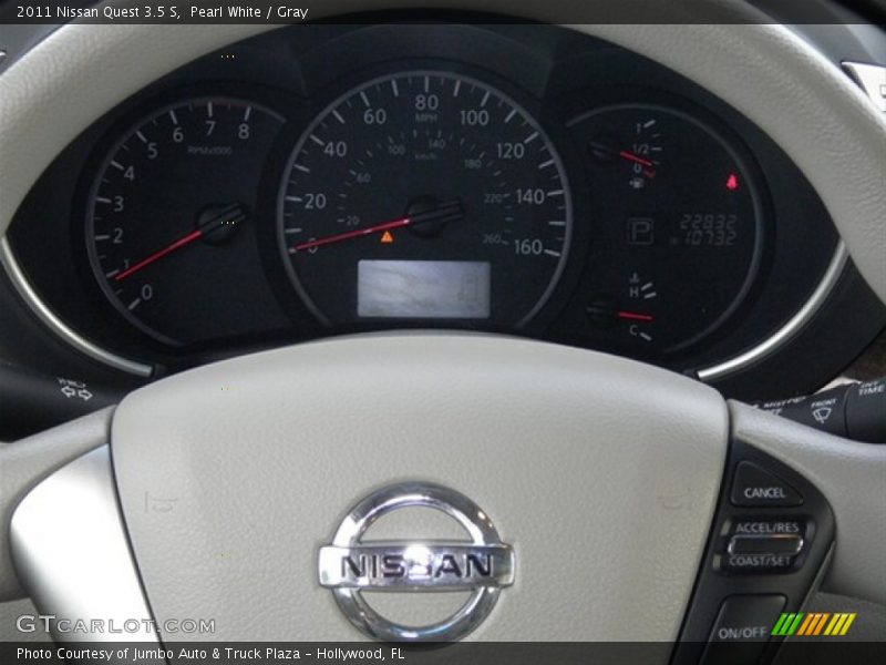 Pearl White / Gray 2011 Nissan Quest 3.5 S